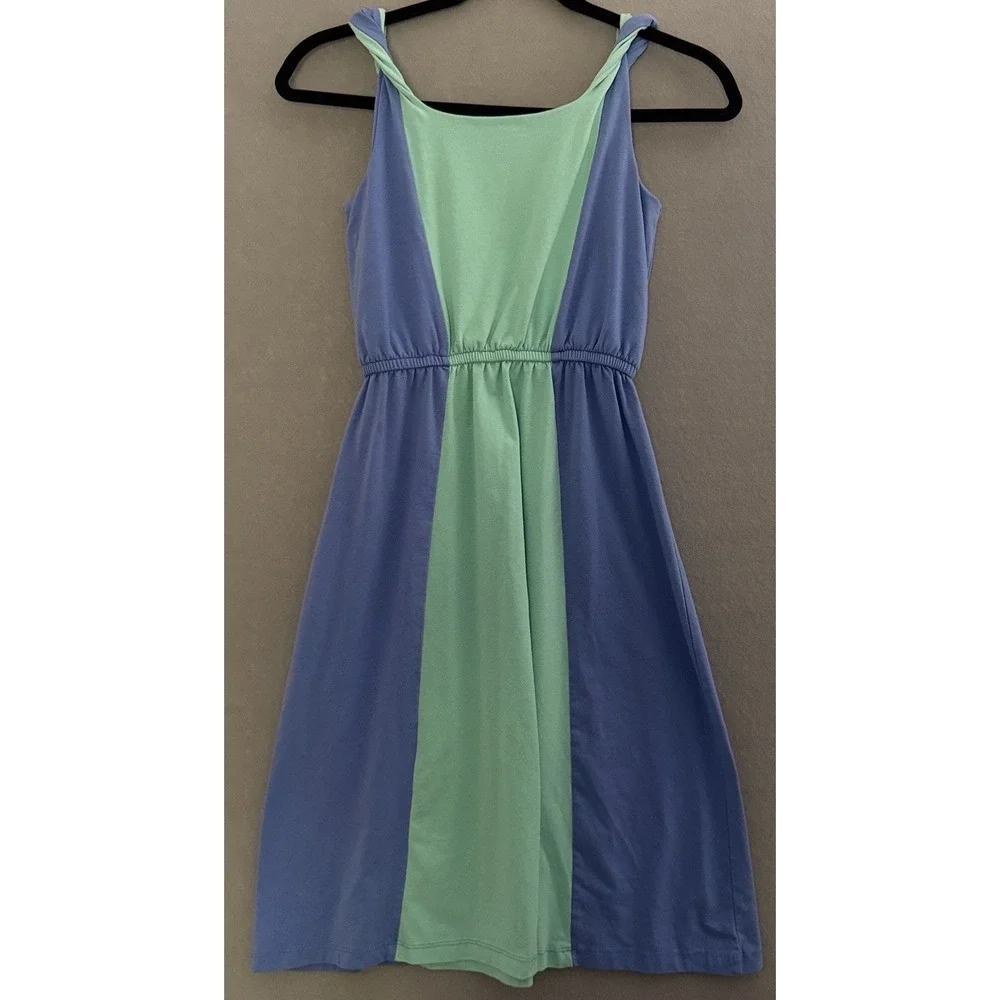 Gymboree Girls Desert Dreams Blue Green Color Block Maxi Dress Twist Straps 10